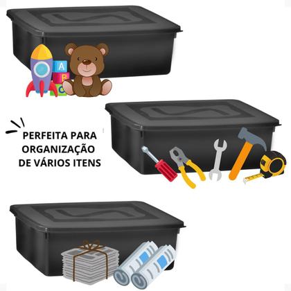 Imagem de Caixa Organize 18l c/tampa Conjunto c/4 unid