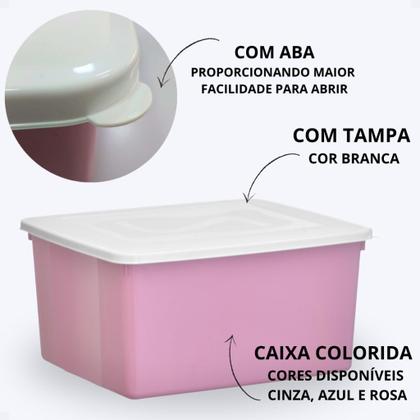 Imagem de Caixa Organize 31 l c/ tampa Conjunto c/ 2 unid.