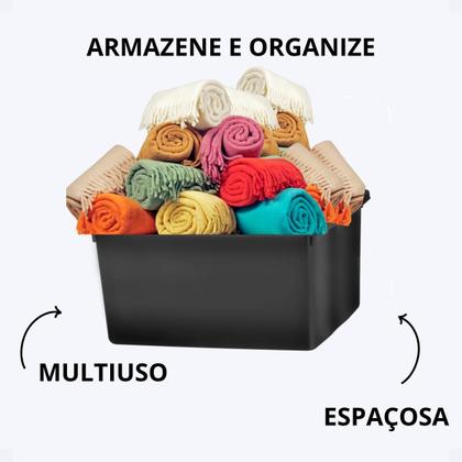 Imagem de Caixa Organize 31l c/tampa Black Conjunto c/3 unid