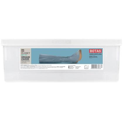 Imagem de Caixa para Botas Ordene Cano Longo Transparente Organizadora Empilhável Plástico