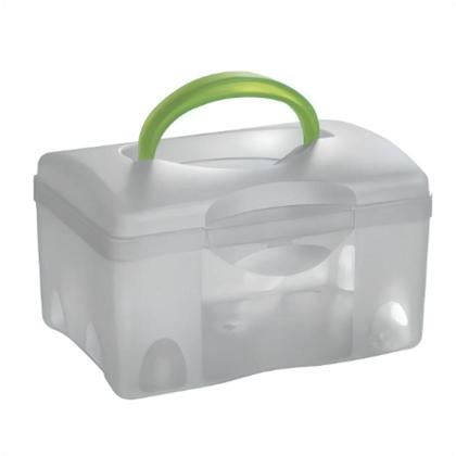 Imagem de Caixa Para Cosméticos Utility Box Transp. Com Alça 16X9X11Cm
