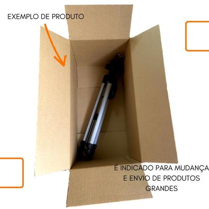 Imagem de Caixa para mudanças e envios  de Papelão Kraft 60x30x30 forte e resistente kit com 6 unidades.