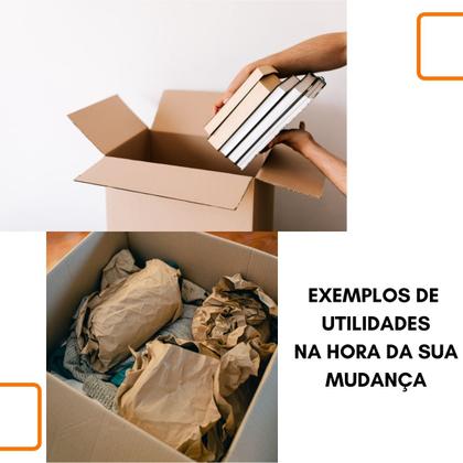 Imagem de Caixa para mudanças e envios  de Papelão Kraft 60x30x30 forte e resistente kit com 6 unidades.