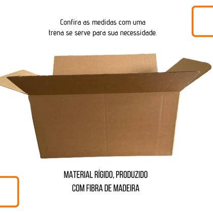 Imagem de Caixa para mudanças e envios  de Papelão Kraft 60x30x30 forte e resistente kit com 6 unidades.