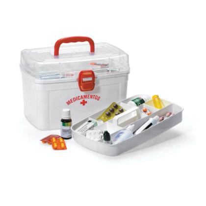 Imagem de Caixa Para Remédios Grande Com Alça 6,2l Litros Cor Branco