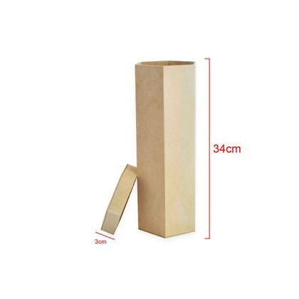 Imagem de Caixa Para Vinho Sextavada 34x11 Mdf Madeira