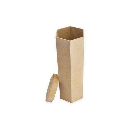 Imagem de Caixa Para Vinho Sextavada 34x11 Mdf Madeira