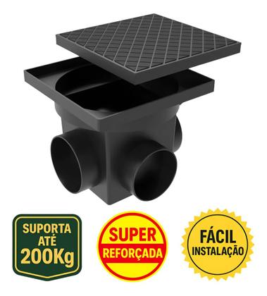 Imagem de Caixa Passagem Inspeção Esgoto Elétrica 4,5l Super Reforçada