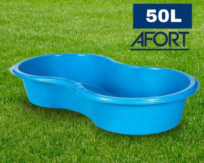 Imagem de Caixa Piscina Feijão 50 Litros Azul Polietileno Para Criança Lazer Afort 