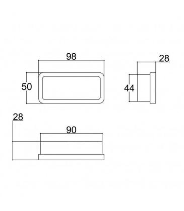 Imagem de Caixa Plástica com Painel Frontal na cor Vermelho (Translúcido) Din 98x48/3 - Patola - Caixa 77