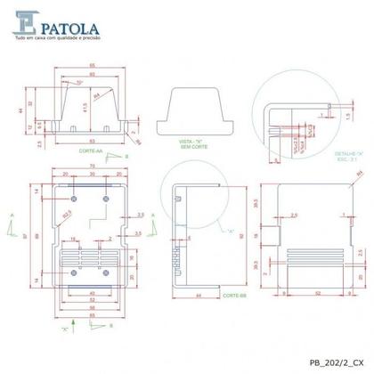 Imagem de Caixa Plástica PB-202/2 - Patola - Caixa 27