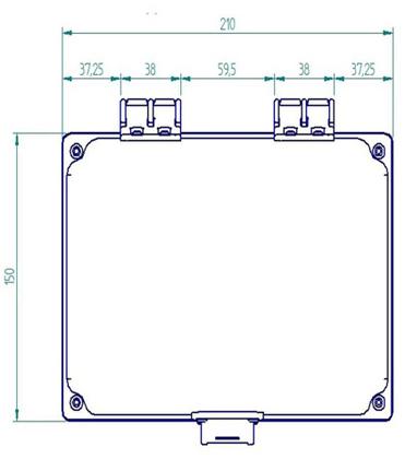 Imagem de Caixa Plástica Transparente C/Dobradiça 200x140x90mm S/Cad