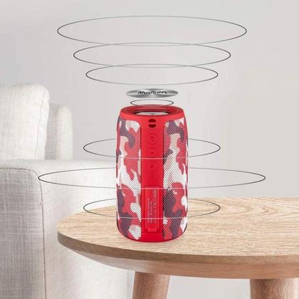 Imagem de Caixa Portátil Bluetooth 5.0 Sem Fio Subwoofer - Vermelho