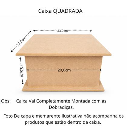 Imagem de Caixa Presente MDF para Montar Kits de Café, Vinho, Cosméticos, Doces e Lembranças Especiais