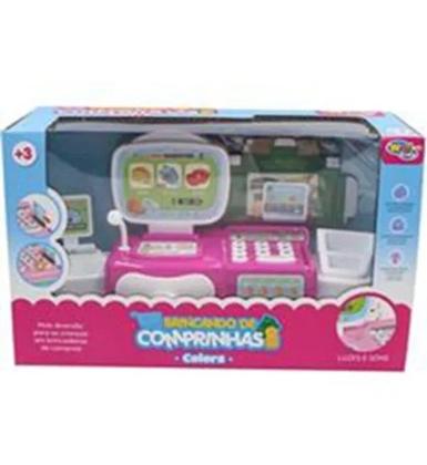 Imagem de Caixa Registradora Com Luz E Som Brincando De Comprinhas