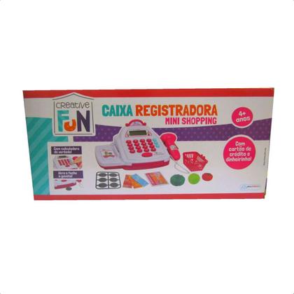 Imagem de Caixa Registradora Creative Fun Mini Shopping Rosa Com Acessórios Multikids - BR1182