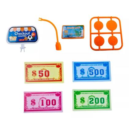 Imagem de Caixa Registradora De Brinquedo Infantil Mercadinho Com Som E Luz 3 Anos+