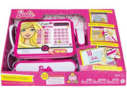 Imagem de Caixa Registradora Fashion Store Barbie Luxo  - Infantil Fun 7274-9.