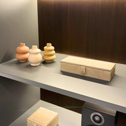 Imagem de Caixa Retangular Em MDF Revestida Em PU 27x11cm Mart