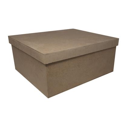 Imagem de Caixa Retangular Tampa de Sapato 23x20x10 Mdf Madeira