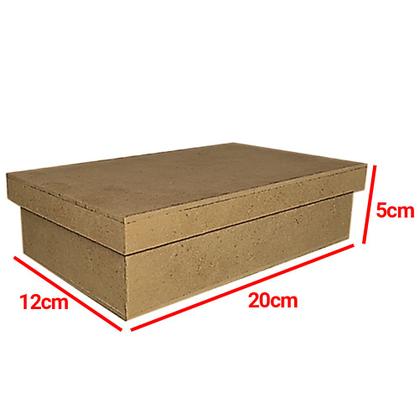 Imagem de Caixa Retangular Tampa Sapato 20x12x5 Kit 10un Madeira Mdf
