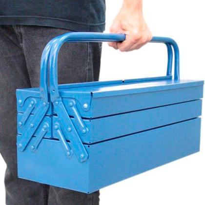 Imagem de Caixa Sanfonada Azul 5 Gavetas 50x20x21cm Fercar