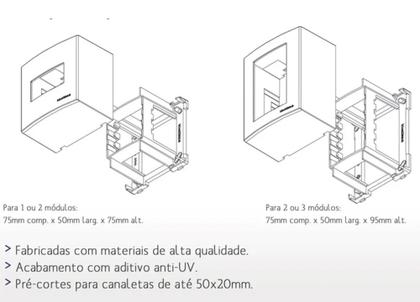 Imagem de Caixa sobrepor interruptor simples + tomada linha sleek