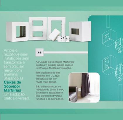 Imagem de Caixa sobrepor interruptor simples + tomada linha sleek