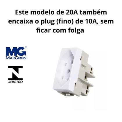 Imagem de Caixa sobrepor interruptor simples + tomada linha sleek