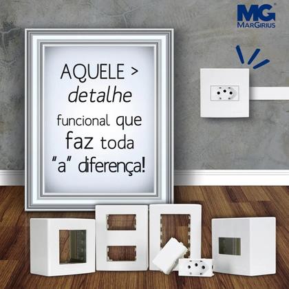 Imagem de Caixa sobrepor interruptor simples + tomada linha sleek