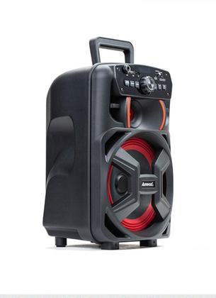 Imagem de Caixa Som Amplificada Bluetooth Amvox ACA 221 GIGANTE 220w Usb Karaokê Adaptador P/ 2 Microfones C/Fio