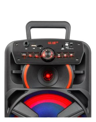 Imagem de Caixa Som Amplificada Bluetooth Amvox ACA 221 GIGANTE 220w Usb Karaokê Adaptador P/ 2 Microfones C/Fio