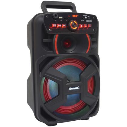 Imagem de Caixa Som Amplificada Portátil Bluetooth 220W Rms Led Bateria Tws Amvox Aca 221 Gigante II Microfone