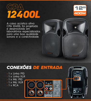 Imagem de Caixa Som Ativa Acústica Hayonik Cpa 12400L 400w Bluetooth