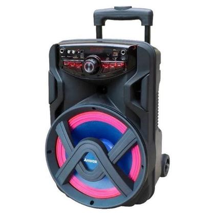 Caixa Som Bluetooth Amvox ACA 401 TSUNAMI 400w 02 Microfones