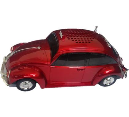 Imagem de Caixa som portatil fusca taxi bluetooth fm vermelho ws1939bt