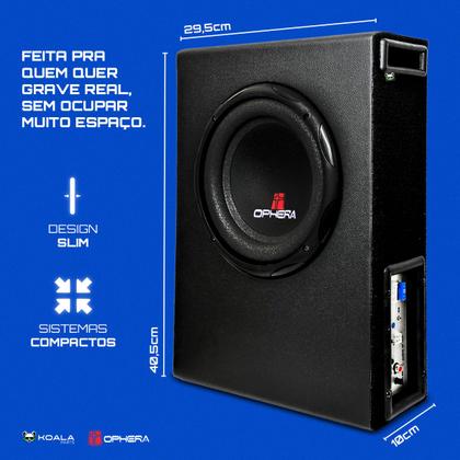 Imagem de Caixa Som Slim Amplificada Subwoofer 8 Polegadas 200w Ophera