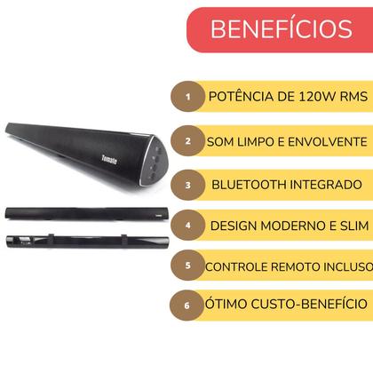 Imagem de Caixa Som Soundbar Bluetooth 120W Experiência Sonora Premium