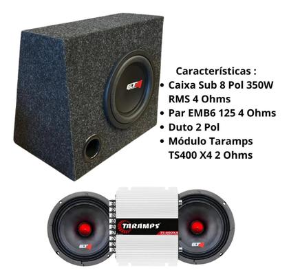 Imagem de Caixa sub etm erp 8 pol 350w par emb6 125 módulo taramps