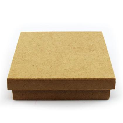 Imagem de Caixa Tampa Sapato de Mdf Madeira Crua - Tamanho: 15 X 15 X 04 Cm