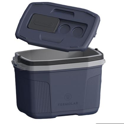 Imagem de Caixa Térmica 32 Litros Cooler Praia 45 Latas Azul Termolar
