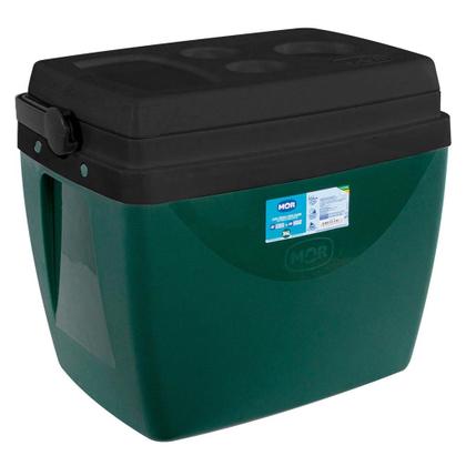 Imagem de Caixa Térmica 34L Verde Escuro Com alça e Porta copos - Mor