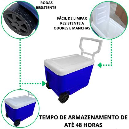 Imagem de Caixa Térmica 36 Litros Com Rodinhas Igloo Roller - 53 Latas