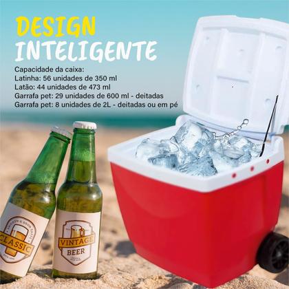 Imagem de  Caixa Térmica 42L com Rodinhas Livre de Peso Leve Tudo o que Precisa com Conforto