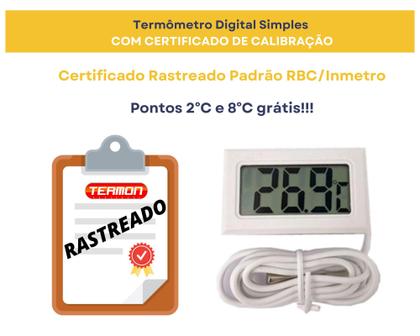 Imagem de Caixa Térmica 5 litros Cooler com Termômetro Digital Simples e Certificado de Calibração