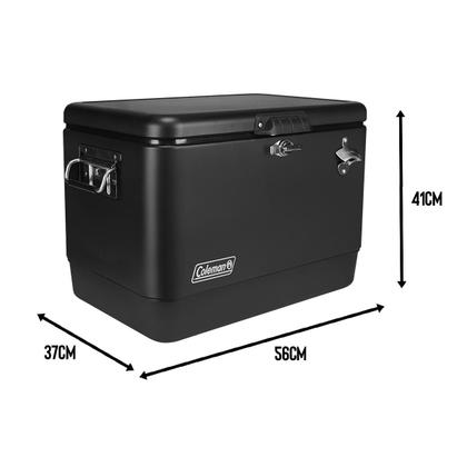 Caixa Térmica Coleman 51 Litros Preta Resistente c/ Abridor Fixo
