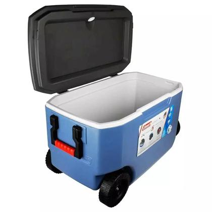 Caixa Termica Coleman 62QT 58 Litros Extreme 5 Azul Com Rodas