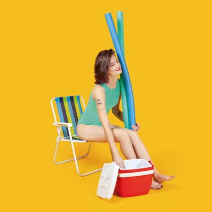 Imagem de Caixa Térmica Cooler 12 Litros Com Alça E Porta Copos Capacidade 13 Latas