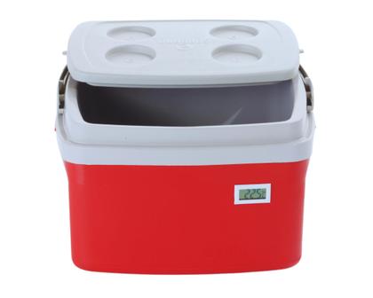 Imagem de Caixa Térmica Cooler 12 litros com Termômetro Digital Certificado de Calibração para Transporte Vacinas Medicamentos e Refrigerados