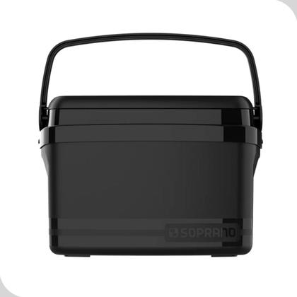 Imagem de Caixa Termica Cooler 12L Preta Bebidas Com Porta Copo Soprano